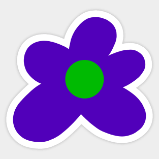 Blue Flower Sticker